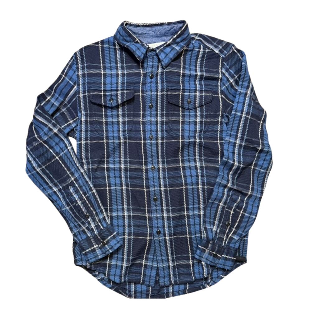 Outerknown Blanket Shirt Blue Plaid Small NWT